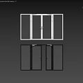 Modern Hinged Doors With Glass Panels Black White Frames And Handle Details