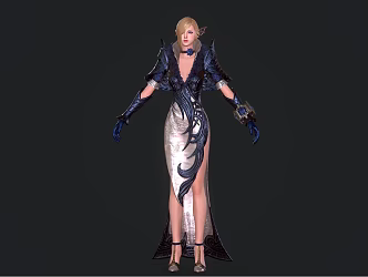 Modern Woman Beauty Game Character Anime Character 3d model
