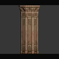 European style pillar classical stone pillar stone pillar 3d model
