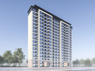 Modern Residential Building Simple High-rise Residential Building 3d model
