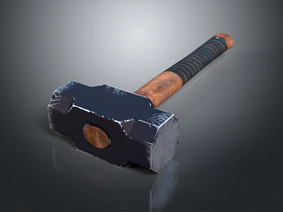 Professional Grade Hardware Tools Hammer With Metal Head And Wooden Handle 3d model