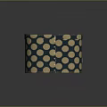 Elegant Perfume Cosmetics Storage Box With Blue Background Gold Dots Design 3d model