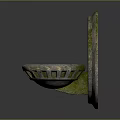 Round Moss Covered Stone Pot With Lid And Small Bowl For Garden Decor