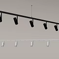 Modern Track Mounted Downlights And Spotlights In Black And White For Home Ceiling Lighting