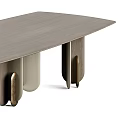 Modern Dining Table With Wooden Top And Metal Legs Design Structure