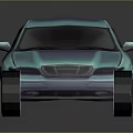 Teal Sedan Car With Shiny Glossy Exterior And Reflective Surface On Dark Background