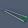 Practical Hardware Tools with Green Handles and Metal Shafts for DIY Projects