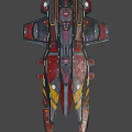 Sci-Fi Destroyer Exploration Battleship 3d model