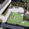 Outdoor Pergola in Backyard Patio with Seating Area Grill and Greenery for Relaxing Gatherings