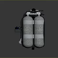 Scuba Diving Equipment With Tank Regulator Mask And Harness