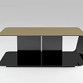 Modern Coffee Table Designs With Brass Base And Black White Brown Tabletops 3d model