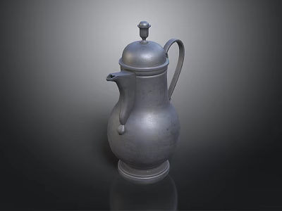 Vintage Metal Kettle As Essential Household Item For Daily Use 3d model