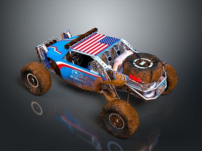 All Terrain Vehicle Toy Car Four-wheeler Beach Car Four-wheel Motorcycle Mountain Bike Off-road Mountain Bike 3d model