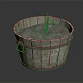 Rustic Wooden Barrel Garden Ornament With Metal Fountain And Water Feature