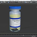 Medical Device Glass Vial With Blue Cap Yellow Liquid 10ml Label
