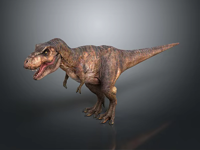 Realistic Tyrannosaurus Rex Dinosaur With Open Mouth Sharp Teeth And Detailed Skin Texture 3d model