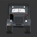 Gray Tracked Truck With Red Stripes Number 53 And Worn Details