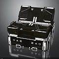 Modern Equipment Storage Cases With Metal Construction And Geometric Patterns