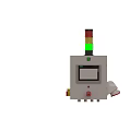 Modern Industrial Control Equipment With Control Panel Display Screen Tri Color Warning Light and Buttons