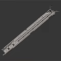 Industrial Metal Ladder Frame With Sturdy Steps And Side Supports