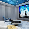 modern audio-visual room audio-visual room 3d model