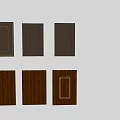 Wooden Wardrobe Doors with Various Designs Glass Panel and Decorative Trim