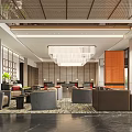 Hotel Reception Lobby 3d model