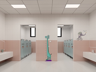 Modern Toilet Activity Room Toilet 3d model