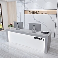 Cashier Front Desk Simple Bar Fashion Store Front Desk Office Front Desk 3d model