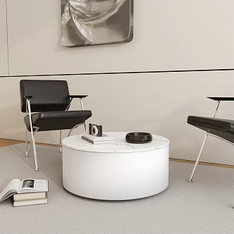 Single chair side several ornaments 3d model