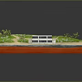 Modern Coastal Building On Stilts By Beach With Turquoise Water And Lush Vegetation
