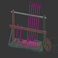 weapon arsenal weapon rack lance sword meteor hammer shield iron sword cold weapon arsenal 3d model