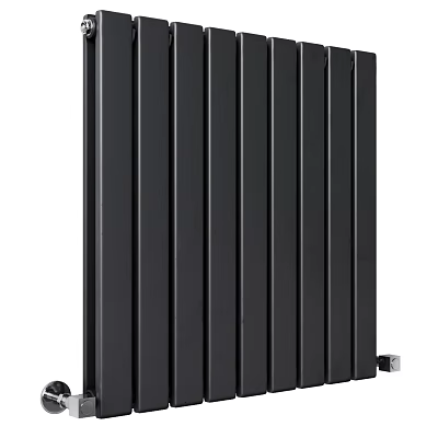Black Vertical Radiator With Sleek Modern Design For Home Heating Interior Decor 3d model