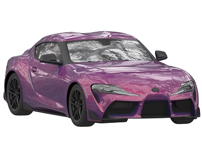 Purple Toyota Sports Car With Sleek Body Two Door Design And Black Wheels 3d model Purple Toyota Sports Car With Sleek Body Two Door Design And Black Wheels 3d model