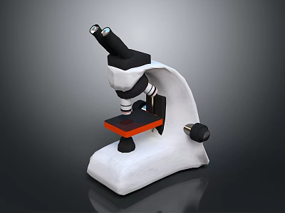 Laboratory Microscope With High Magnification For Observing Organ Tissues And Hair Samples 3d model