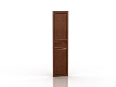 Classic Brown Wooden Double Doors With Panel Design For Interior Home 3d model