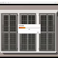 Three Dark Closed Window Shutters With White Frames On Home Windows
