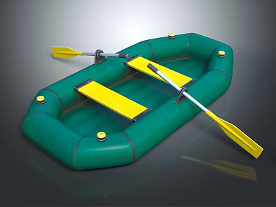 Modern Rubber Boat Kayak 3d model Modern Rubber Boat Kayak 3d model