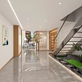 Modern Fitness Gym Space With Treadmill Exercise Bike Dumbbells Mirrors And Wooden Floor