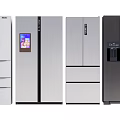 Modern refrigerator combination 3d model