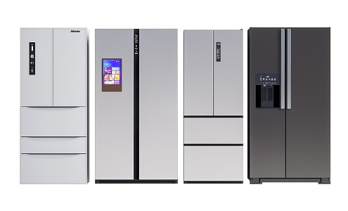 Modern refrigerator combination 3d model