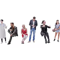 Many characters 3d model
