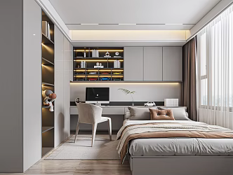 Modern Tatami Bedroom 3d model