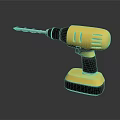 Yellow Electric Drill Power Tool For Professional Hardware Applications And Home Use 3d model