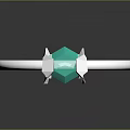 Silver Ring With Green Gemstone Elegant Design For Daily Use