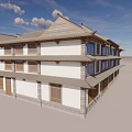Traditional Chinese Style Office Building With Two Story Structure White Walls And Tile Roof