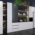 Modern Wine Cabinet Modern Sideboard 3d model