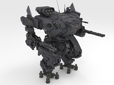 Heavy Mecha Armed Robot Fighting Weapon model