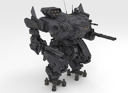 Heavy Mecha Armed Robot Fighting Weapon 3d model