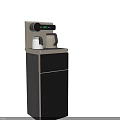 Modern Floor Standing Water Dispensers with Cabinet Design Black Silver Finish Digital Display and Jugs